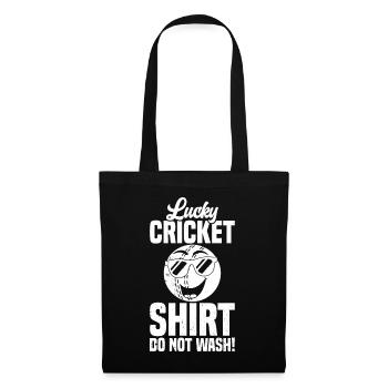 Lucky Cricket Shirt Do Not Wash - Funny Cricket Pl - Stoffbeutel - Schwarz - Vorne