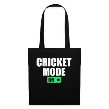 Mode Cricket activé - Joueur de cricket Cricket Cricket - Sac en tissu - noir - Devant