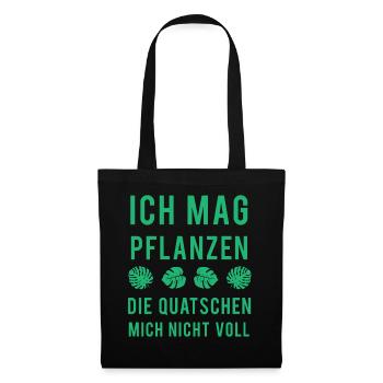 Pflanzenfreund Leises Grün - Stoffbeutel - Schwarz - Vorne