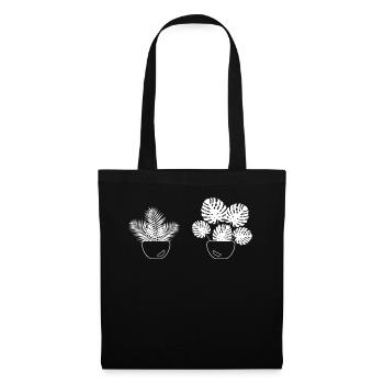 Green Duo Flower Pot Cozy Home - Tote Bag - black - Front