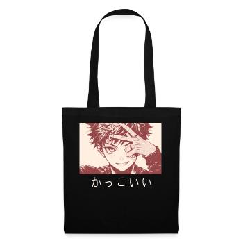 Japanese Anime Boy Anime Guy Kpop Singer Manga Yao - Stoffbeutel - Schwarz - Vorne