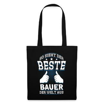 So Sieht Der Beste Bauer Der Welt Aus - Stoffbeutel - Schwarz - Vorne