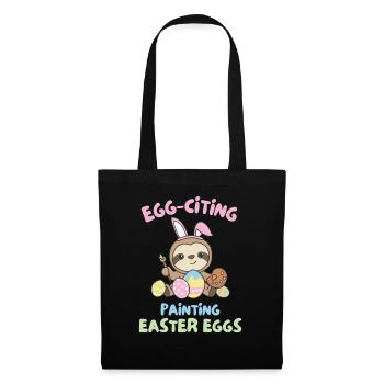 cute sloths for easter with easter eggs sloth - Tote Bag - black - Front