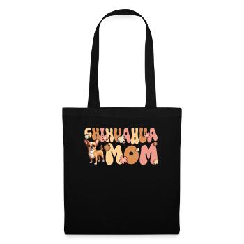 Chihuahua Groovy Chihuahua maman - Sac en tissu - noir - Devant