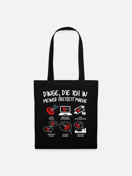 Dart Spruch Dartscheibe Dartboard 180 für - Stoffbeutel - Schwarz