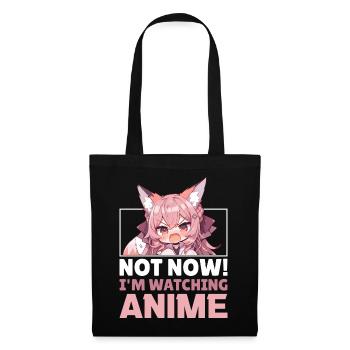 Cute Chibi Fox Anime Girl Funny Manga Otaku - Stoffbeutel - Schwarz - Vorne