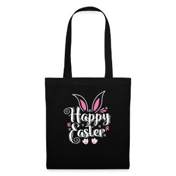 Happy Easter Bunny Colorful Easter Eggs - Tote Bag - black - Front