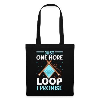 Crochet Lover Funny Loop & Hook Design - Stoffbeutel - Schwarz - Vorne