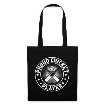 Joueur de cricket - Fier joueur de cricket - Sac en tissu - noir - Devant