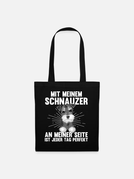 Hund Schnauzer Riesenschnauzer - Stoffbeutel - Schwarz