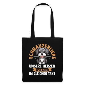 Riesenschnauzer Hund Schnauzer - Stoffbeutel - Schwarz - Vorne