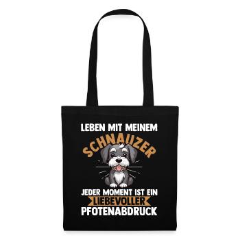 Riesenschnauzer Hund Schnauzer - Stoffbeutel - Schwarz - Vorne
