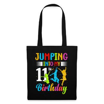 Trampoline Lover 8e anniversaire Party Jumping - Sac en tissu - noir - Devant