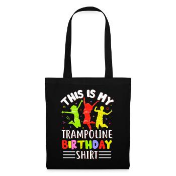 Fête d’anniversaire trampoline - Sac en tissu - noir - Devant