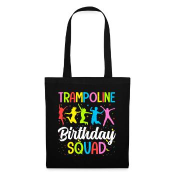 Fête d’anniversaire trampoline - Sac en tissu - noir - Devant