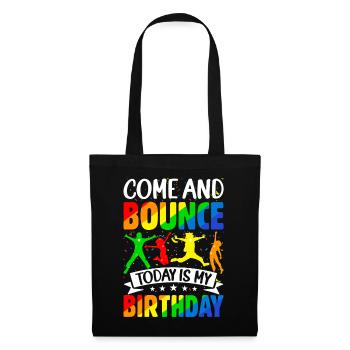 Fête d’anniversaire trampoline - Sac en tissu - noir - Devant