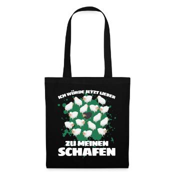 I'D RATHER GO TO MY SHEEP NOW - Tote Bag - black - Front