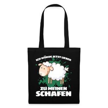 I'D RATHER GO TO MY SHEEP NOW - Tote Bag - black - Front