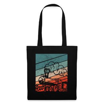Retro Train Driver Train Trains Hobby Gift - Tote Bag - black - Front
