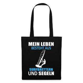 Surfboard & Sail - My Life - Tote Bag - black - Front