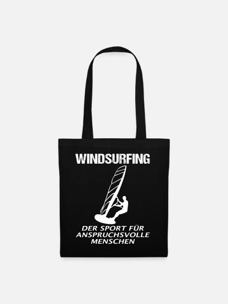 Anspruchsvolles Windsurfen - Stoffbeutel - Schwarz