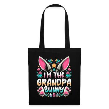 Je suis le grand-père lapin - Sac en tissu - noir - Devant