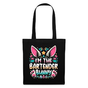 Je suis le lapin barman - Sac en tissu - noir - Devant