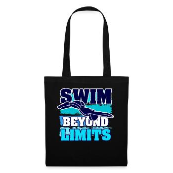 Swimming Motivational Quote Swimmer Swim Sports - Stoffbeutel - Schwarz - Vorne