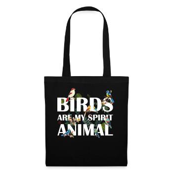 Birds Are My Spirit Animal Birdwatching Funny Bird - Stoffbeutel - Schwarz - Vorne