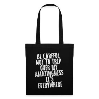 Fais attention à ne pas trébucher sur mon étonnement 3 - Sac en tissu - noir - Devant