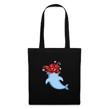 Baleine de carnaval - Sac en tissu - noir - Devant
