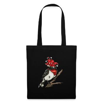 Karneval Vogel - Stoffbeutel - Schwarz - Vorne
