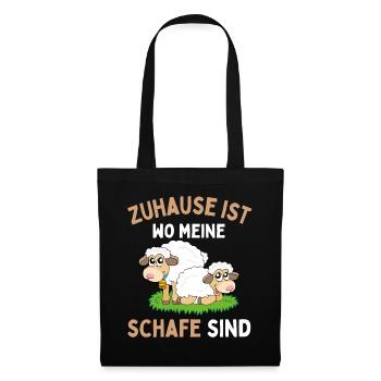 Home is where my sheep are! Sheep Shepherd - Tote Bag - black - Front