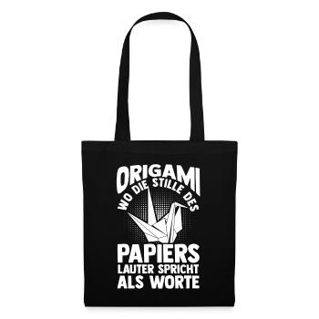 Japanese Folding Art Origami - Tote Bag - black - Front