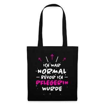 Pflegerin Spruch Pflegekraft Pflegerin Geschenk - Stoffbeutel - Schwarz - Vorne