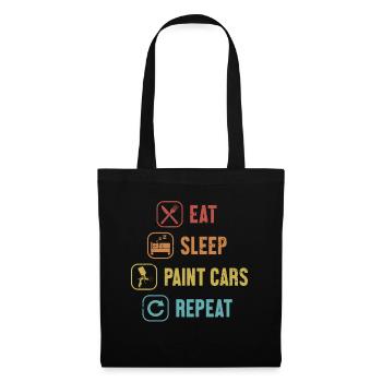 Manger Dormir Peinture Voitures Répétition Voiture Spray Automobile - Sac en tissu - noir - Devant
