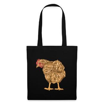 Poulet Volaille Volaille Ferme Oeufs d’oiseaux Bio - Sac en tissu - noir - Devant