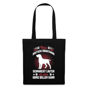German wirehaired dog snores louder - Tote Bag - black - Front