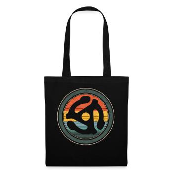 Chemise de disque vinyle, adaptateur vinyle LP Long Play - Sac en tissu - noir - Devant