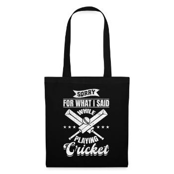 Cricket - Désolé pour ce que j’ai dit en jouant au C - Sac en tissu - noir - Devant
