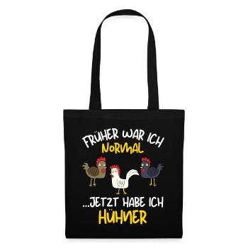I USED TO BE NORMAL, NOW I HAVE CHICKENS - Tote Bag - black - Front
