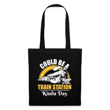 Could be a Train Station Kinda Day - Train Guide - Tote Bag - black - Front