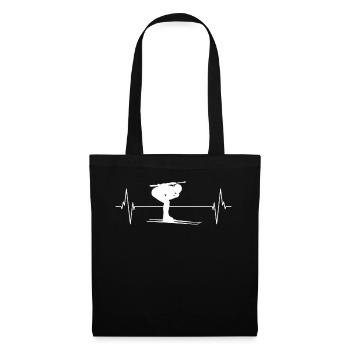 Biathlon Heart Pulse : Énergie et passion - Sac en tissu - noir - Devant