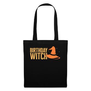 Chemise d’Halloween, anniversaire sorcière chapeau poche Tee, - Sac en tissu - noir - Devant