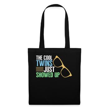 Chemise d’école, les jumeaux cool viennent de se montrer Tee, - Sac en tissu - noir - Devant