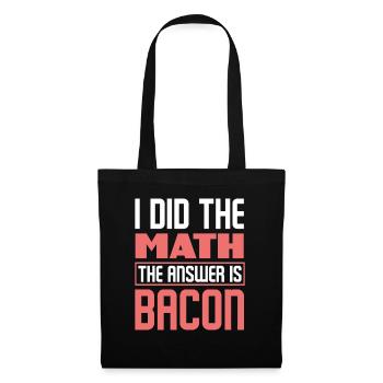Speck Bacon Ist Die Antwort - Stoffbeutel - Schwarz - Vorne