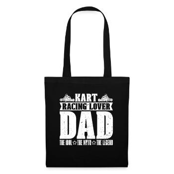 Kart Racing Lover Papa L’idole Le pilote de kart - Sac en tissu - noir - Devant