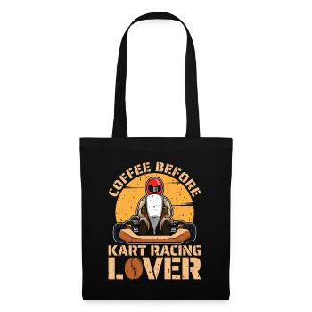Kart Racing Lover Coffee Kart Driver Coffee Lover - Sac en tissu - noir - Devant
