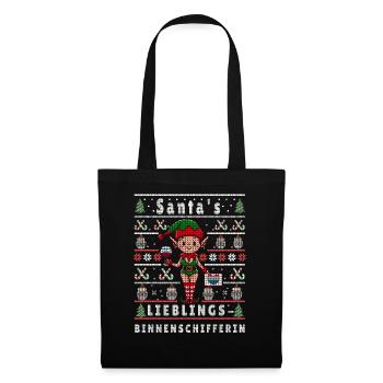 Ugly Christmas SANTA'S FAVORITE BARGE - Tote Bag - black - Front