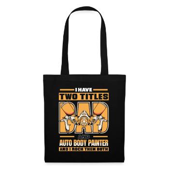 J’ai deux titres Papa Automobile Véhicule Voiture - Sac en tissu - noir - Devant